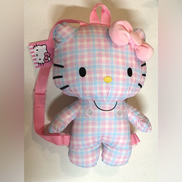 Sanrio Other - Hello Kitty Plaid Vinyl Plushie Backpack
